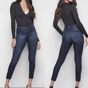 Good American Good Waist Skinny Cropped Jeans GAGWC103 14/32"